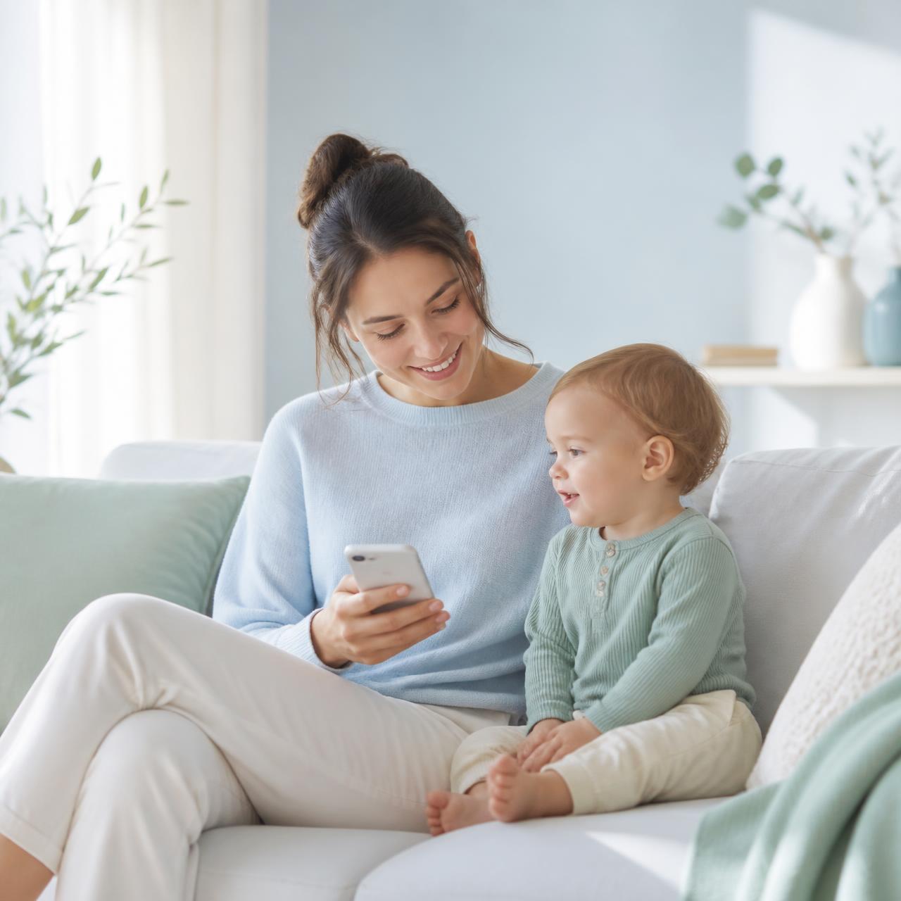 A parent managing their child's health profile on a smartphone